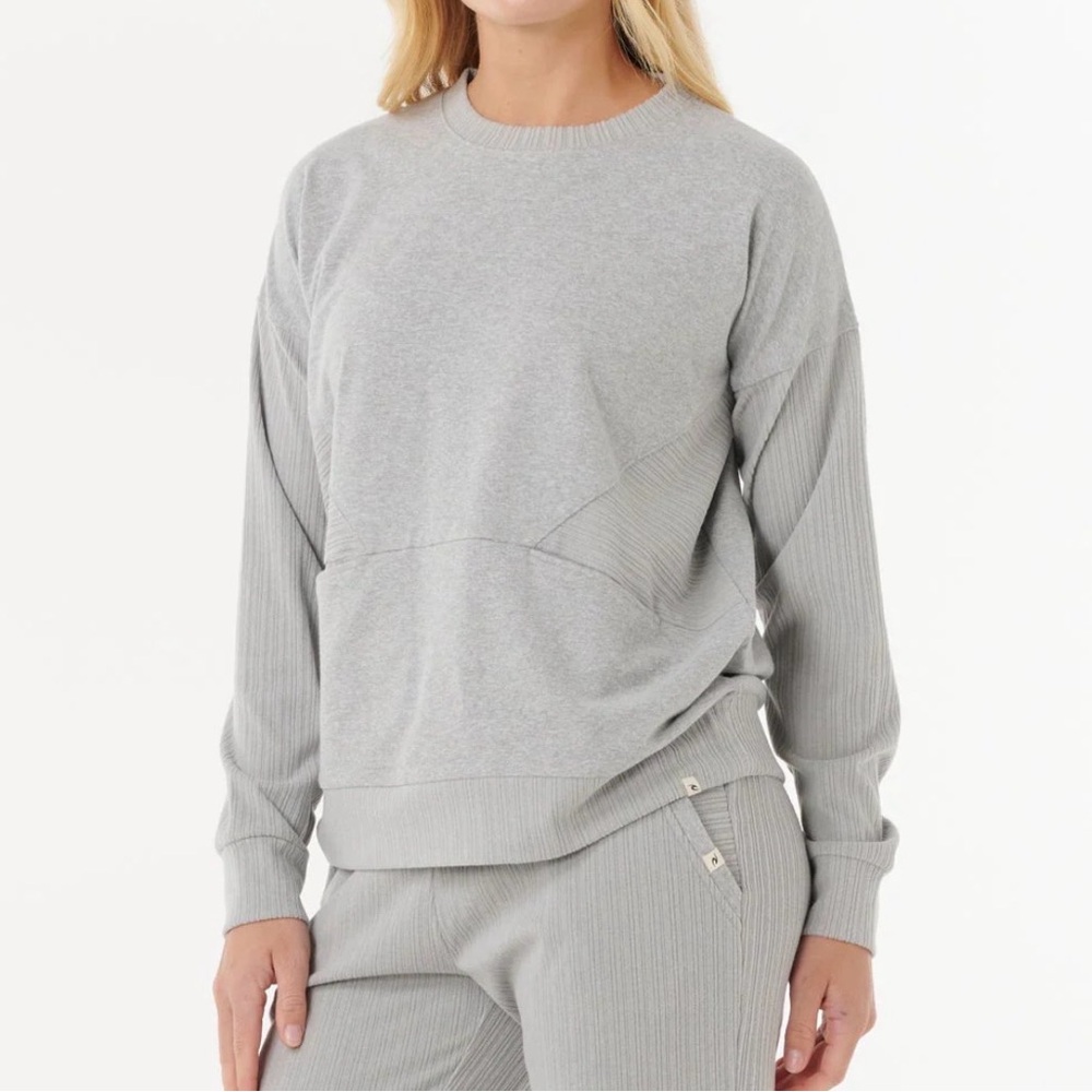 Rip Curl Women's Light Gray Ribbed Classic Surf Jogger Set